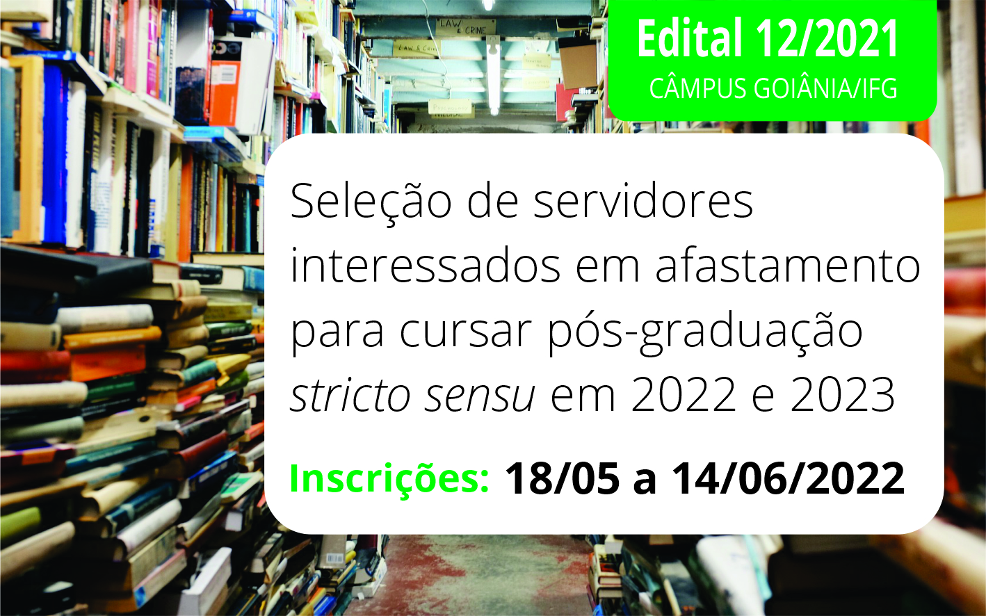 Inscrições vão do dia 18/05 a 14/06 